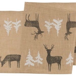 New Burlap Table Runner by Now Designs NWT